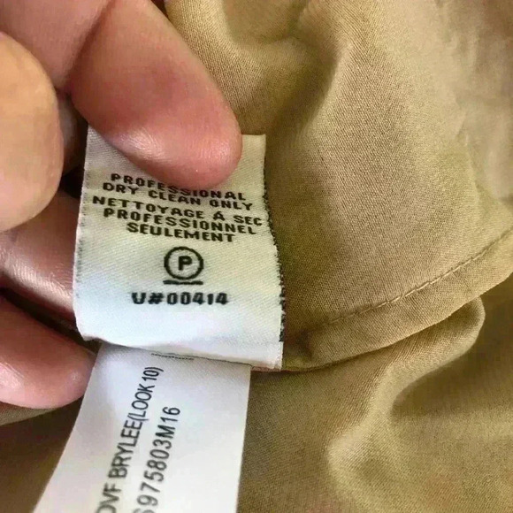 Diane von Furstenberg Brylee Gold Metallic Lace Top Size S - Picture 9 of 9